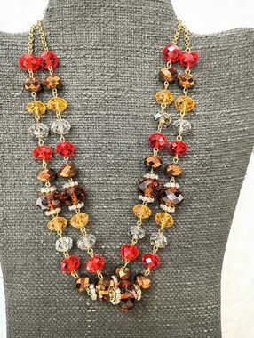 Crown Trifari Vintage AB Crystal Nec